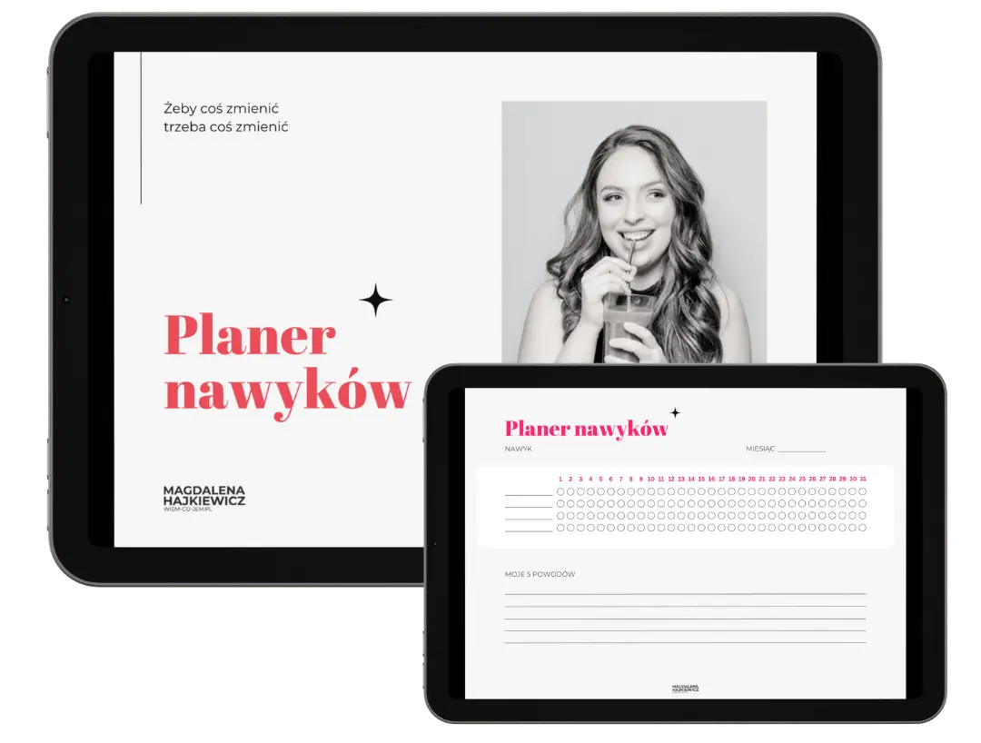 Bonus kursu jak przestać jeść słodycze: planer nawyków